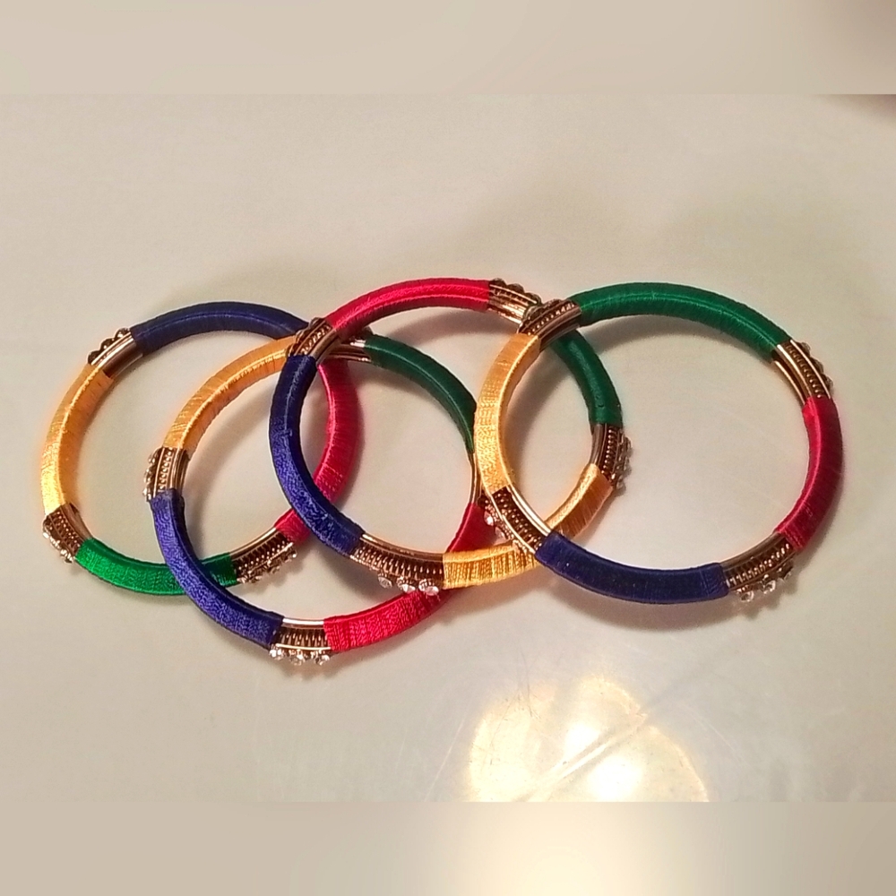 Thread bling bracelet bangles